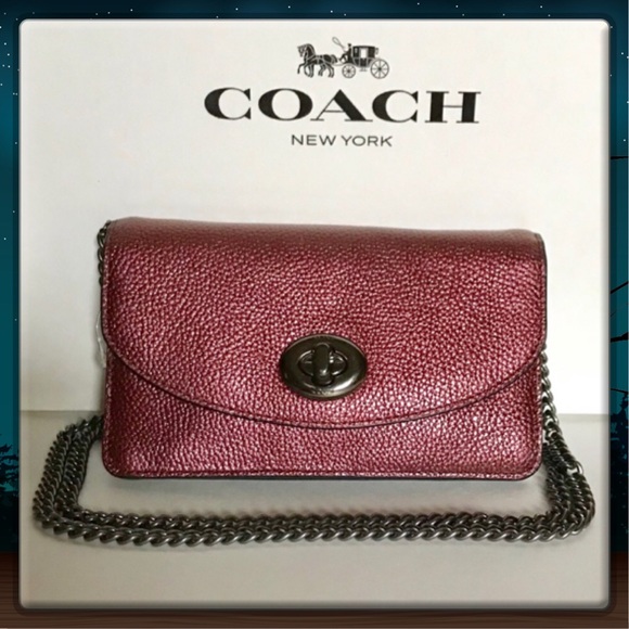 Coach Handbags - Coach metallic cherry mini crossbody NWT